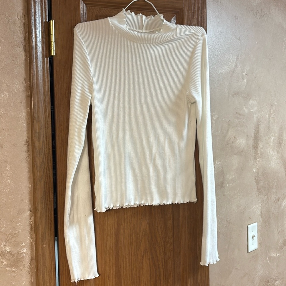 Robbed high neck undershirt long sleeve American eagle crewneck